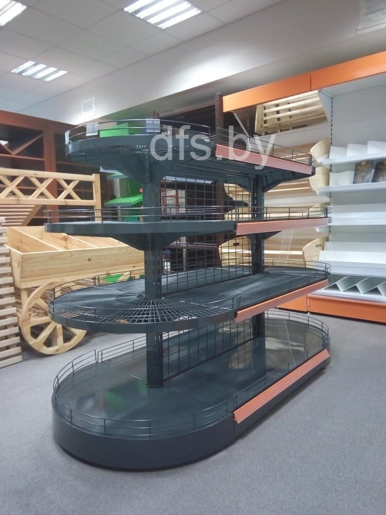 Торговая гондола, сетчатый стеллаж торговый