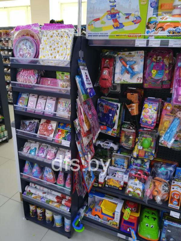 Торцевой экспозитор, товары для праздника